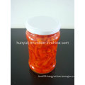 Sweet Red Pepper Slices in Glass Jar